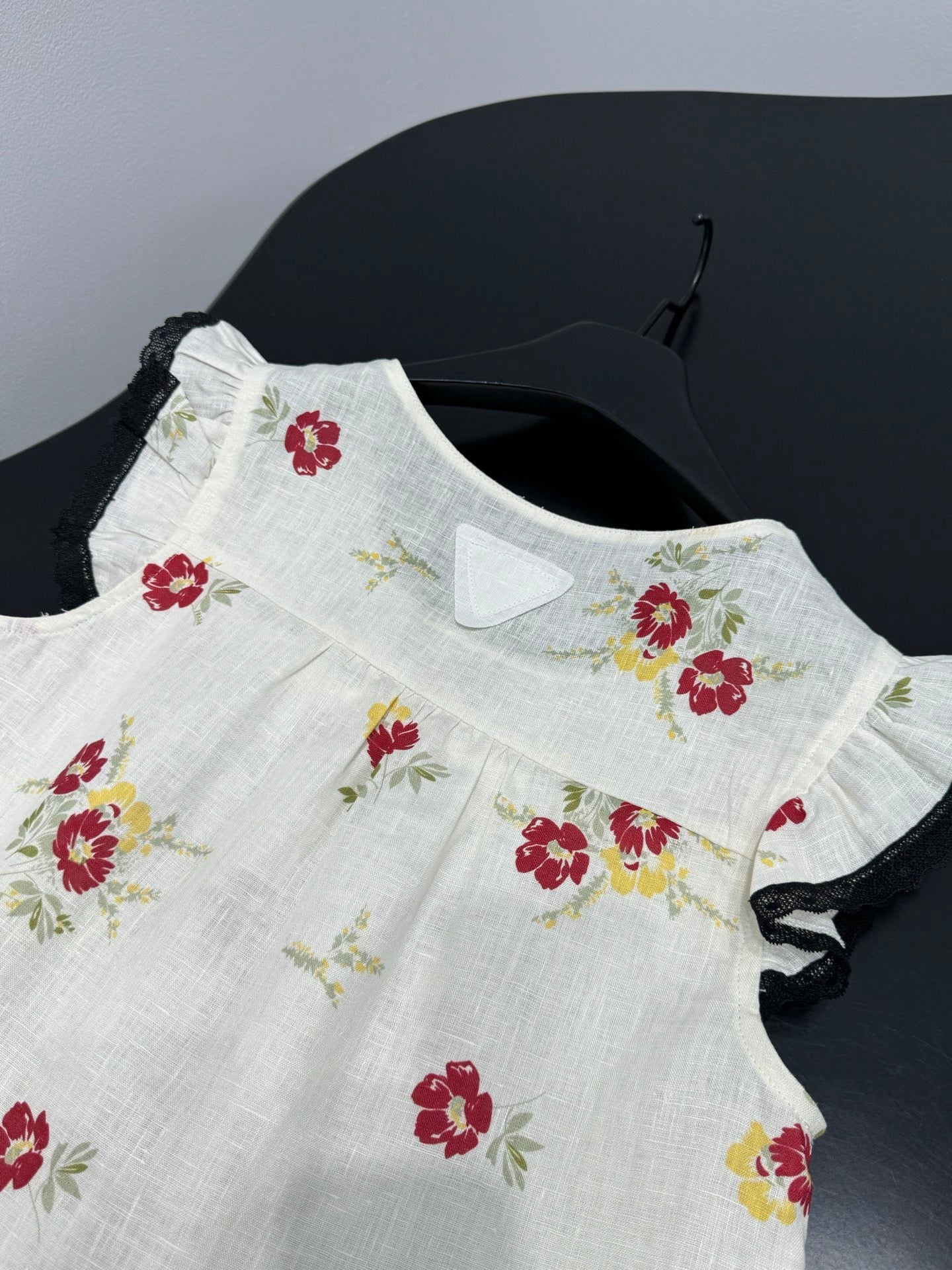 Floral Print Linen Top