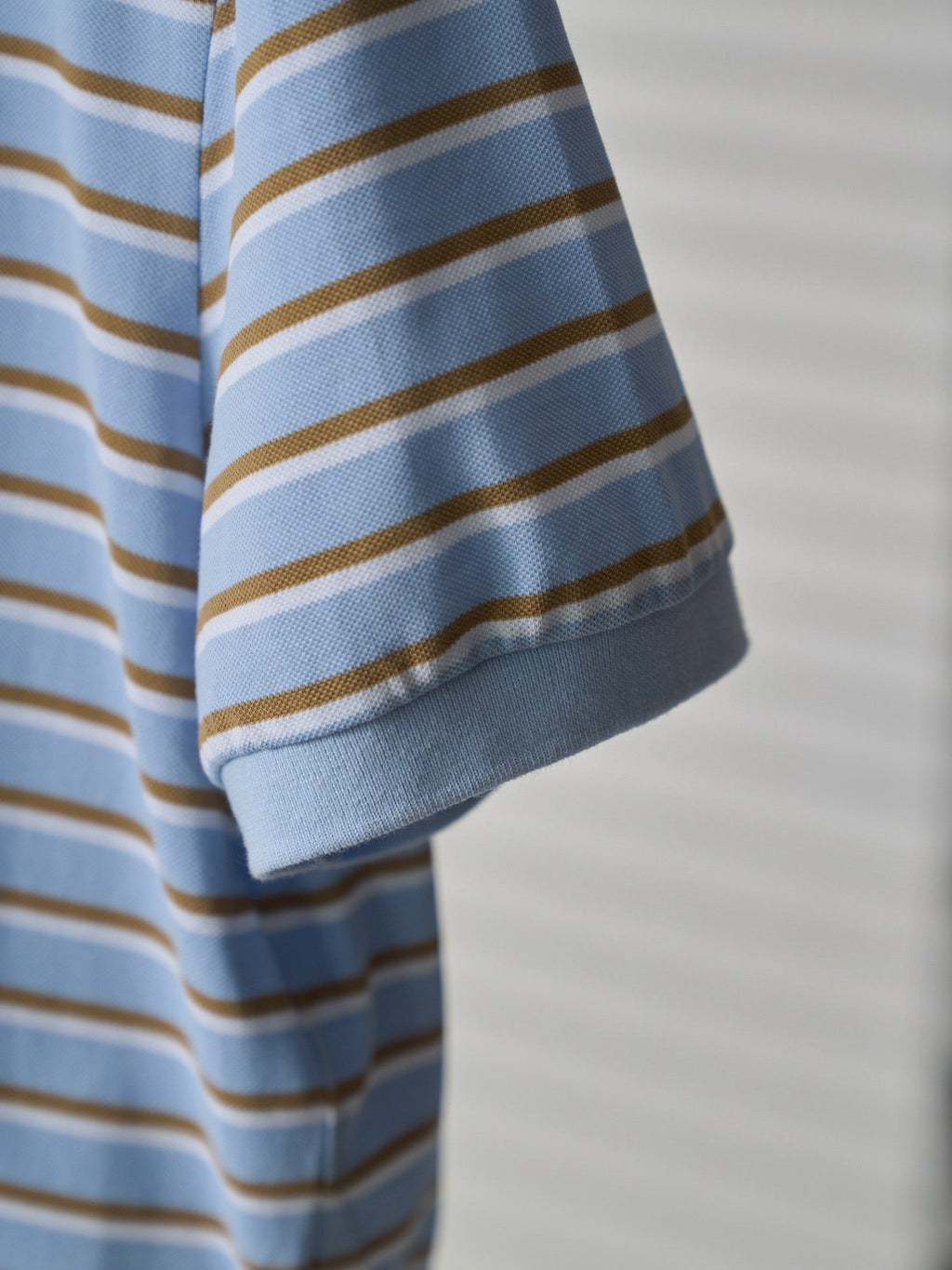 Triangular Logo Striped Short-Sleeve Shirt