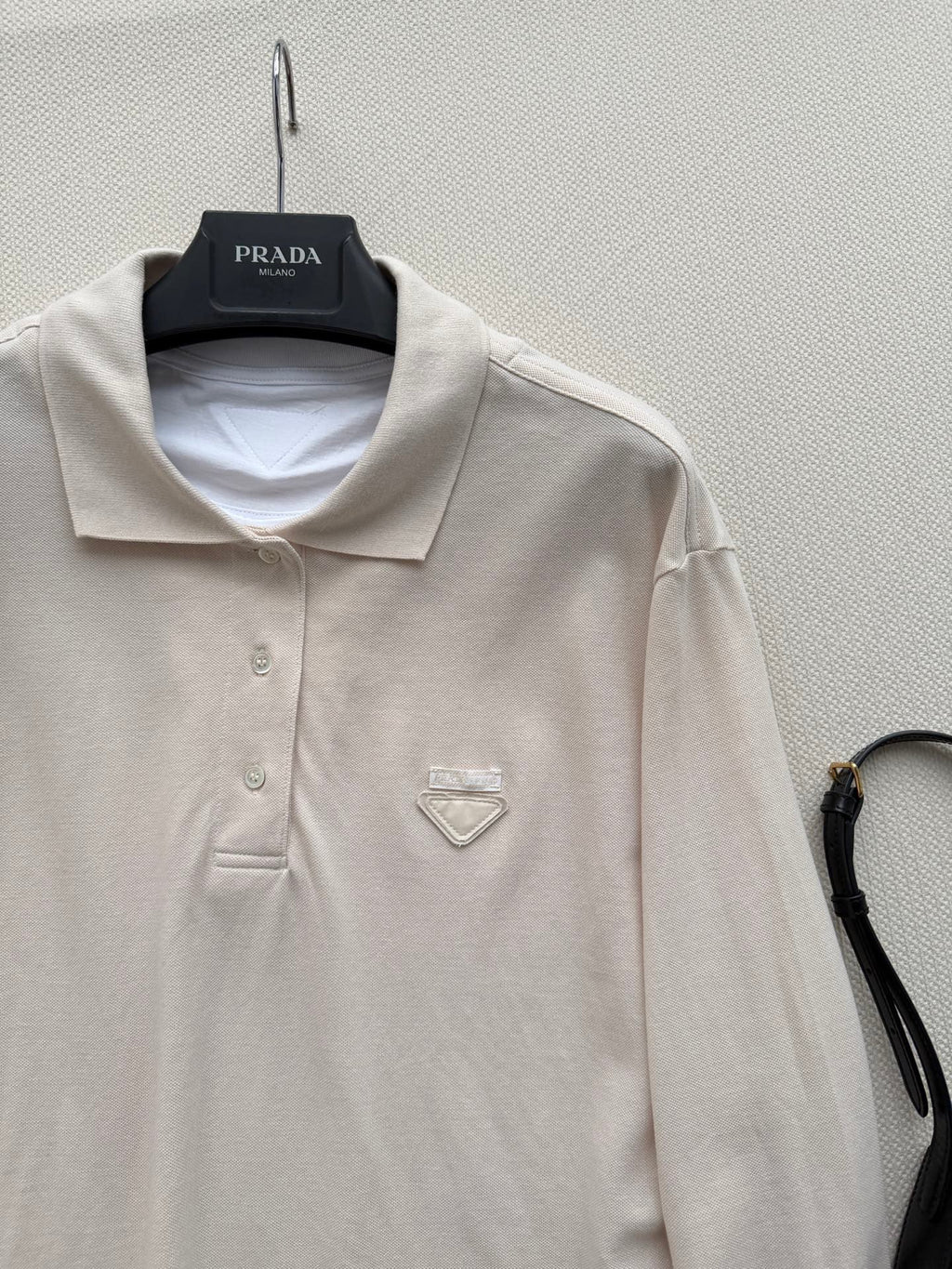 Faux Two-Piece Cropped Polo Shirt