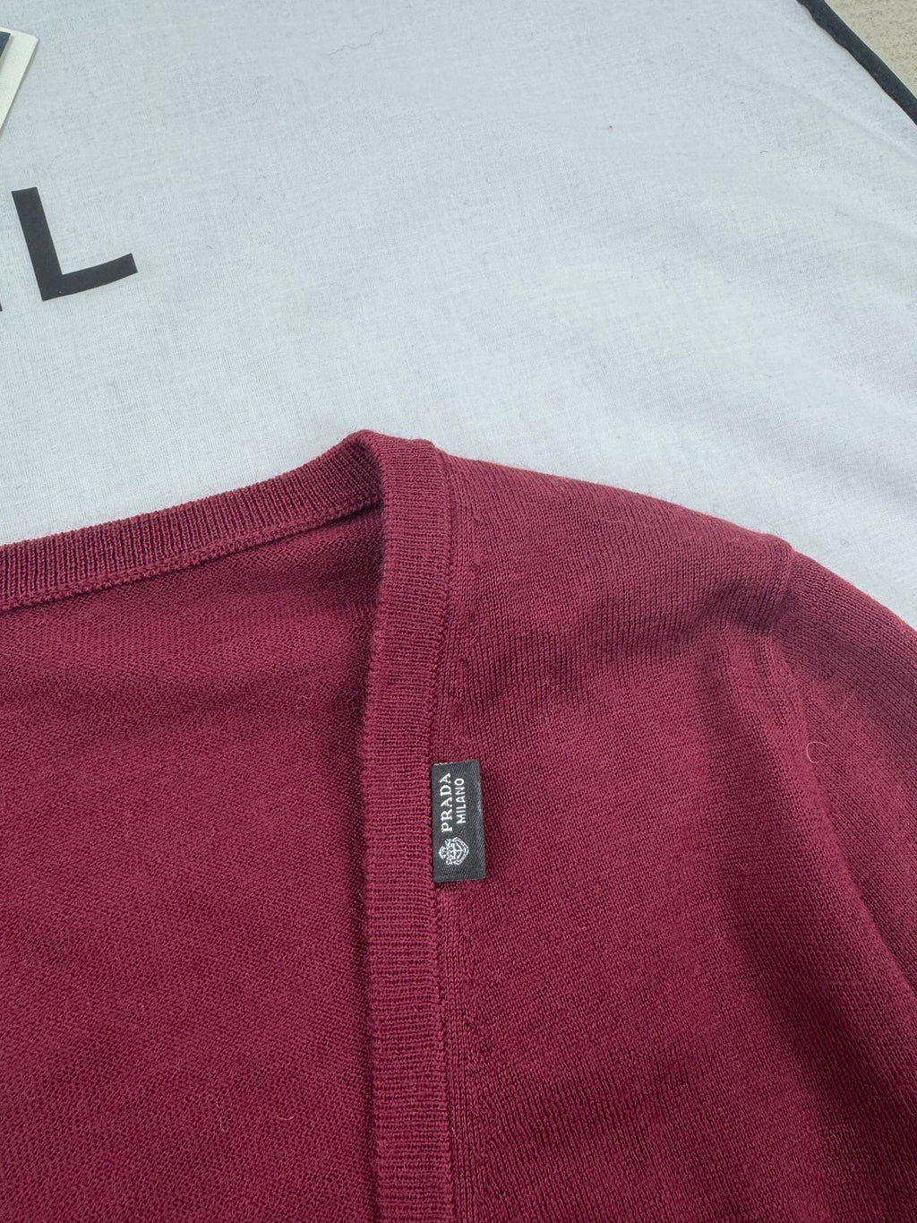 Angolan Red Deep V-Neck Cashmere Sweater
