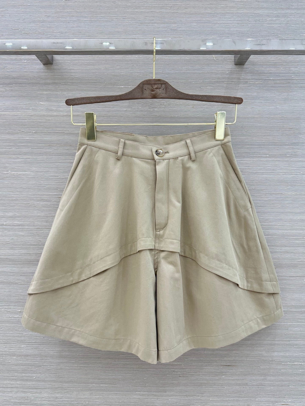 Deconstructed Wide-Leg Shorts