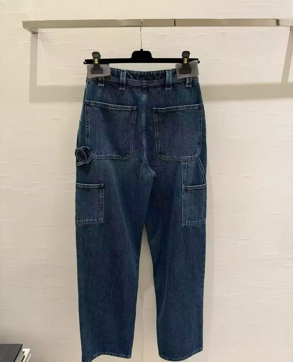 Blue straight leg jeans