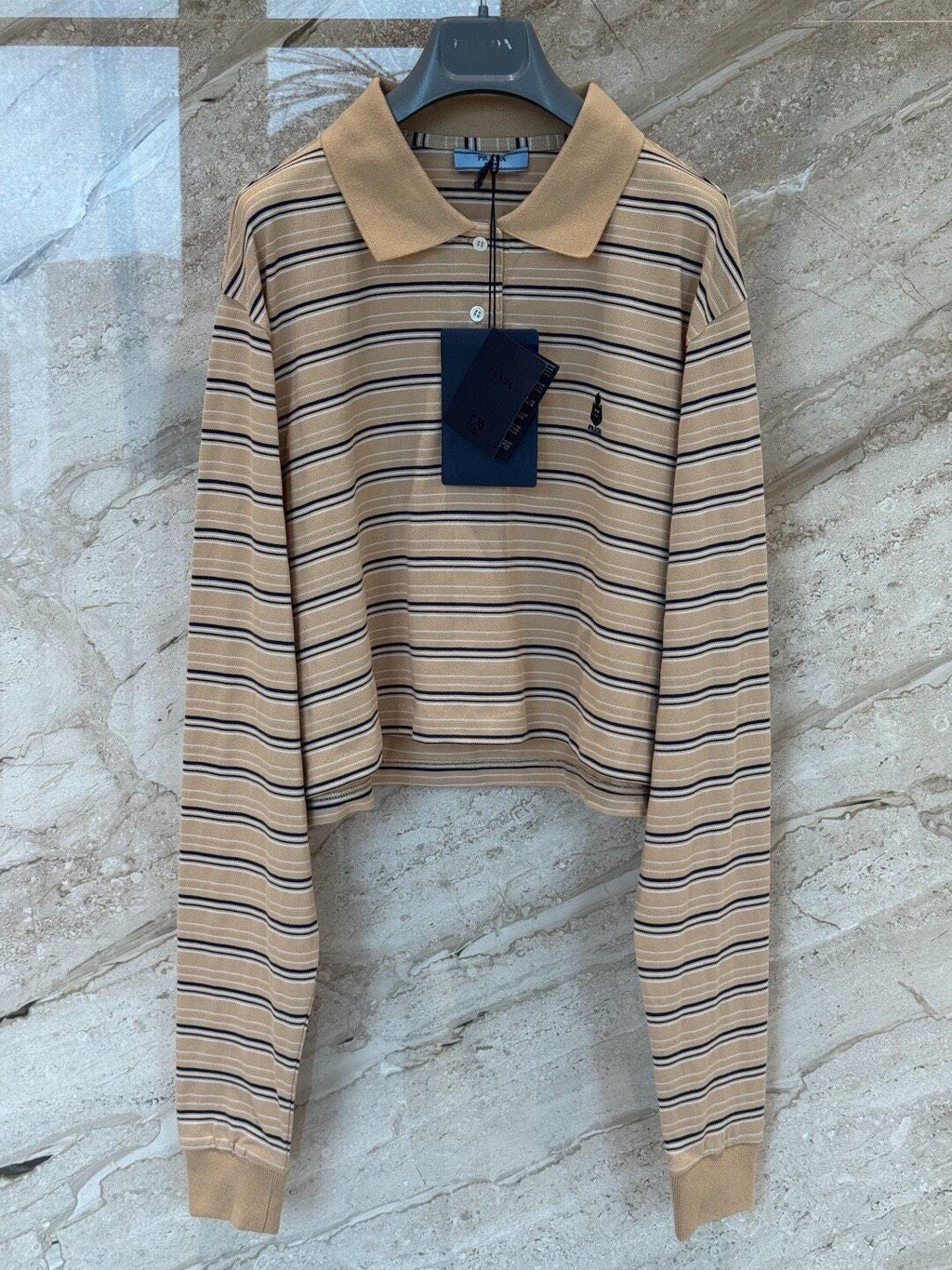 striped cropped T-shirt