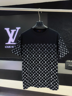 26 New black and white gradient vintage short sleeved T-shirt
