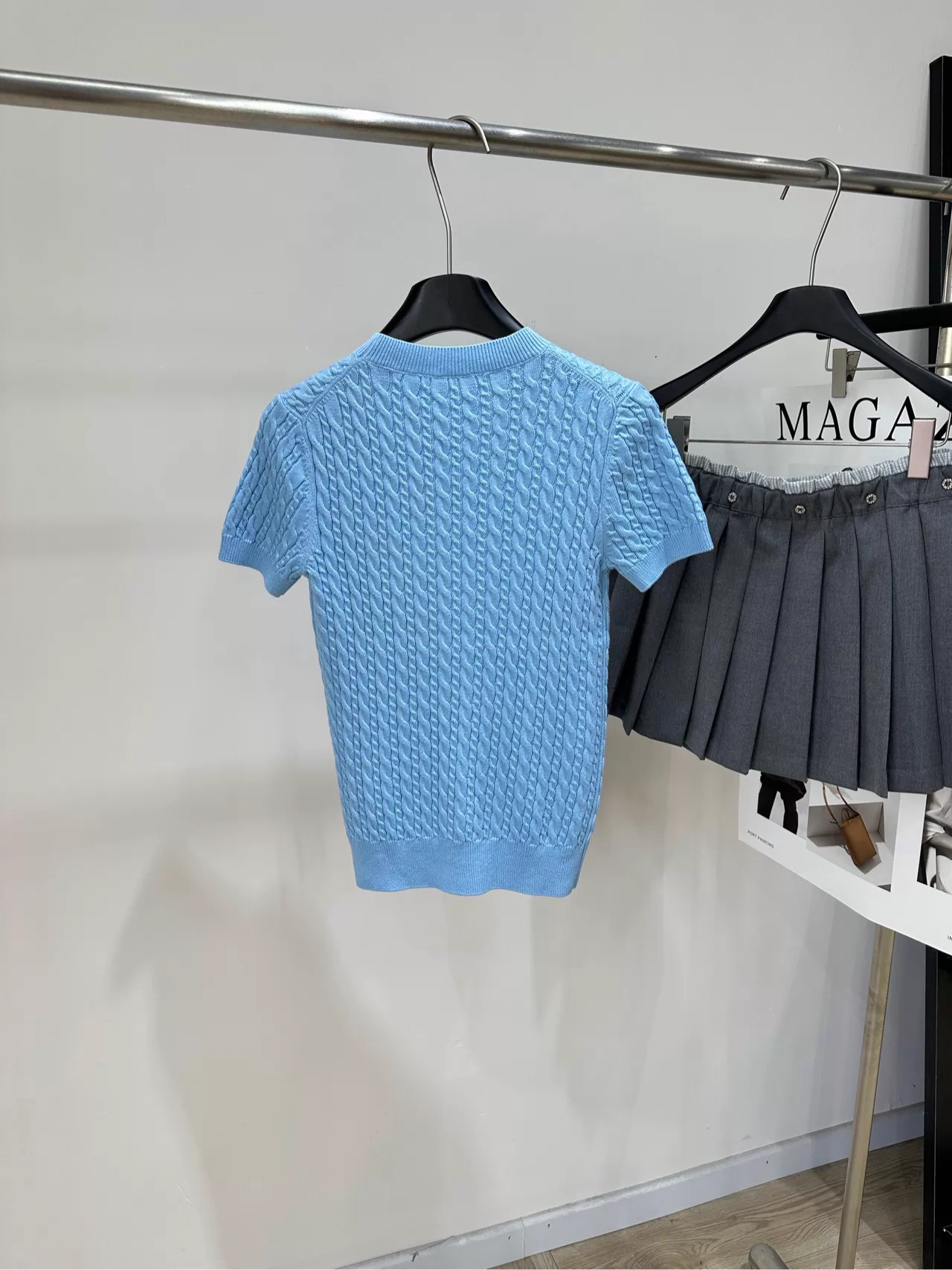 26 Fried Dough Twists round neck knitting short sleeve