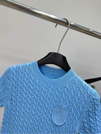 26 Fried Dough Twists round neck knitting short sleeve