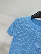 26 Fried Dough Twists round neck knitting short sleeve