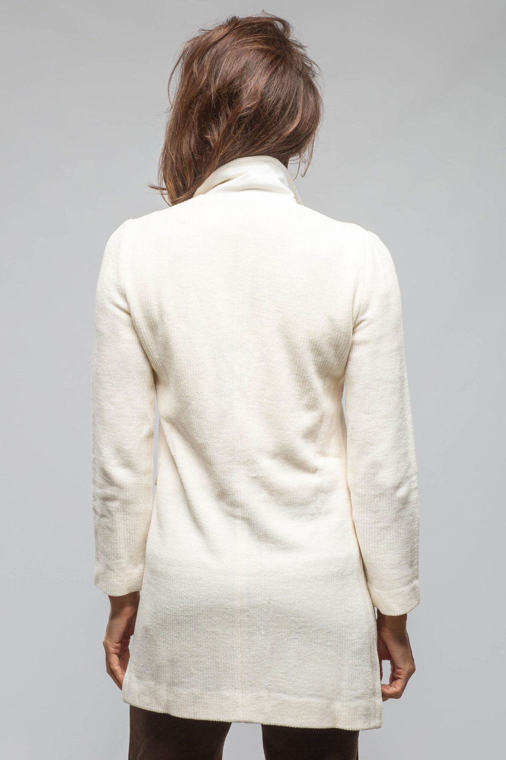 Asana Long Velvet Cord Jacket In Cream
