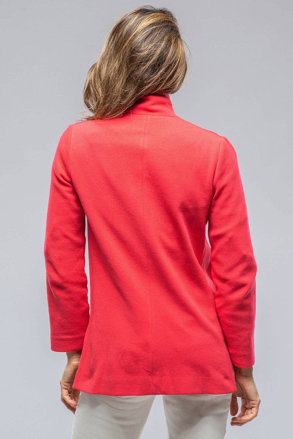 Melanie Single Button Long Jkt In Pink Gloss
