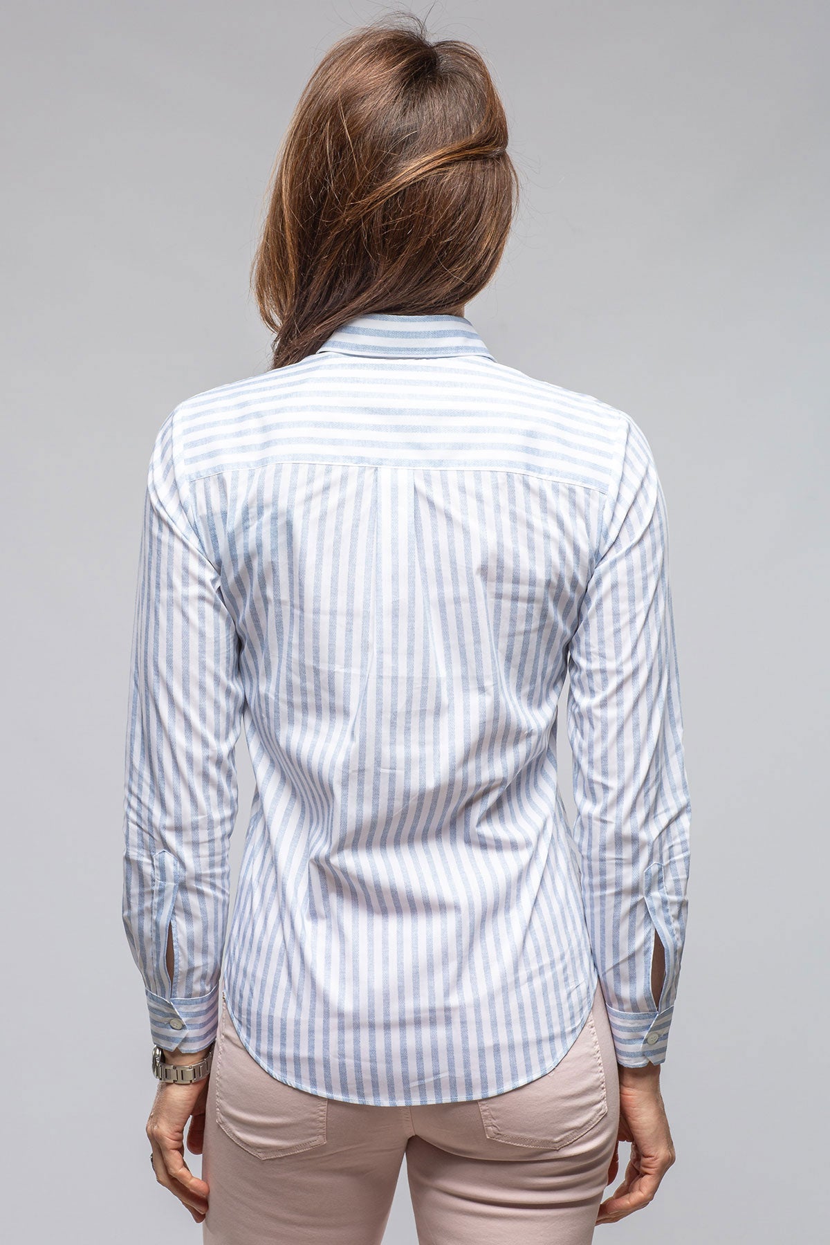 Syrna Striped Cotton Shirt In Denim