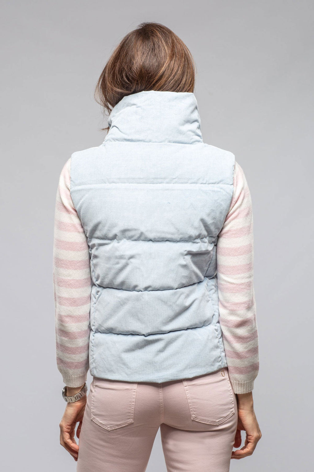 Valletta Corduroy Insulated Vest In Napoli Blue