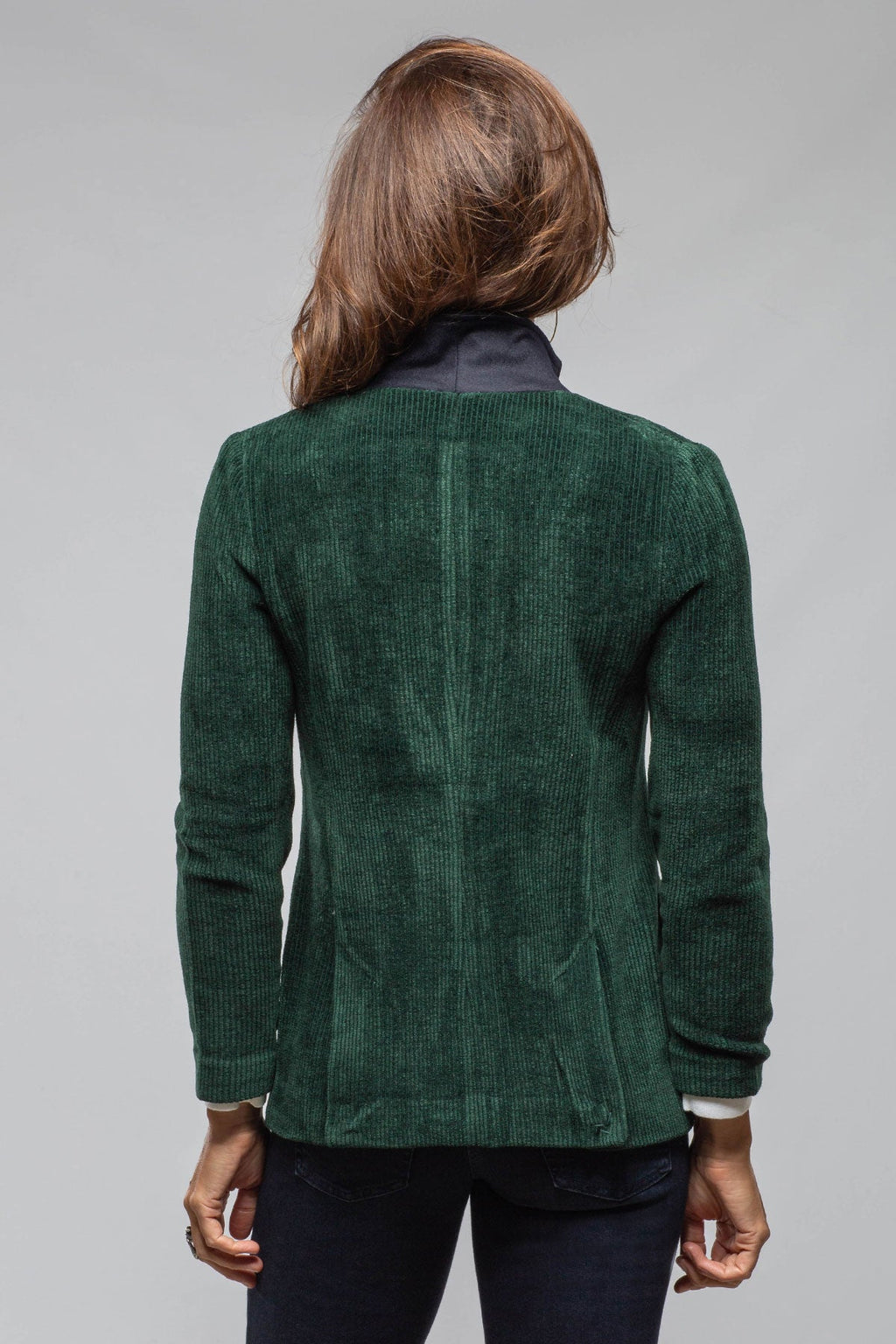 Voltaire Velvet Cord Blazer In Malachite