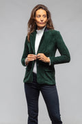 Voltaire Velvet Cord Blazer In Malachite