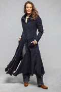 Cori Long Shearling In Navy Blue