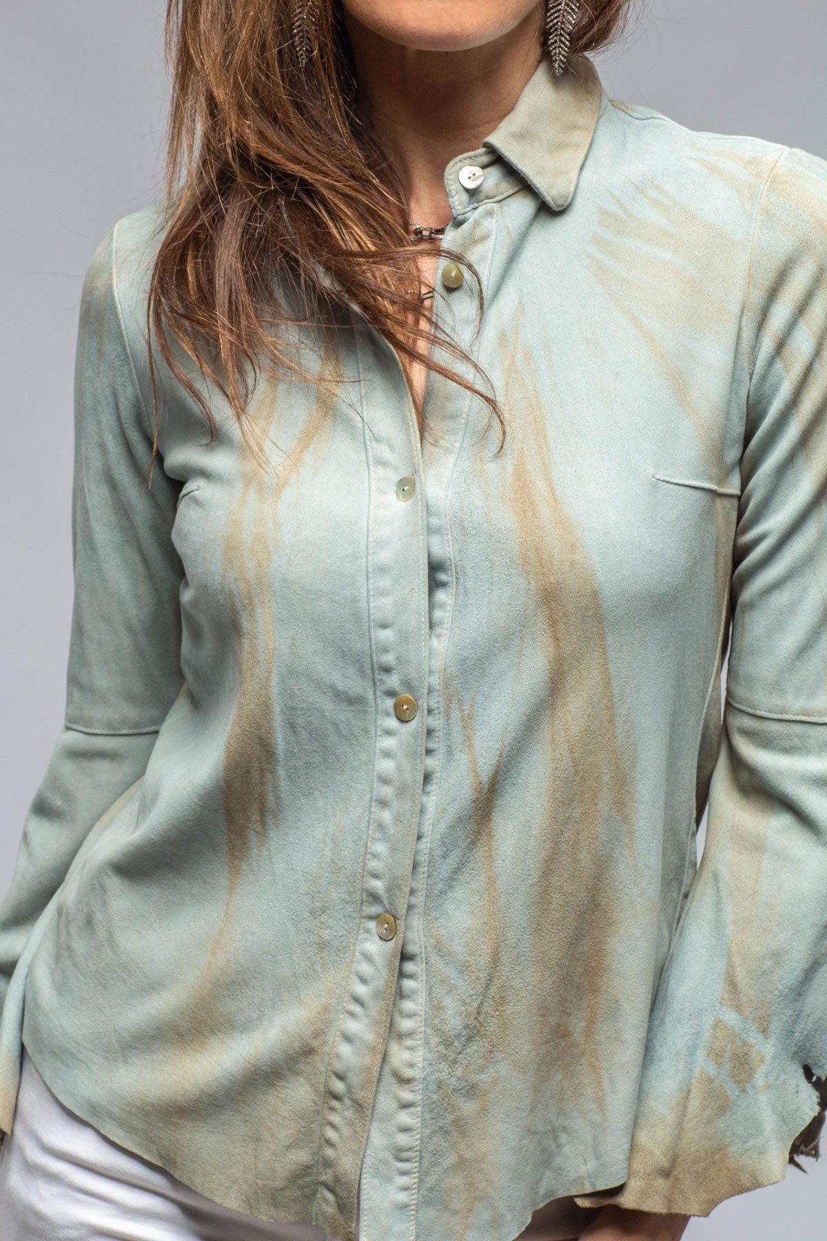 Enchantment Flamenco Sleeve Leather Shirt