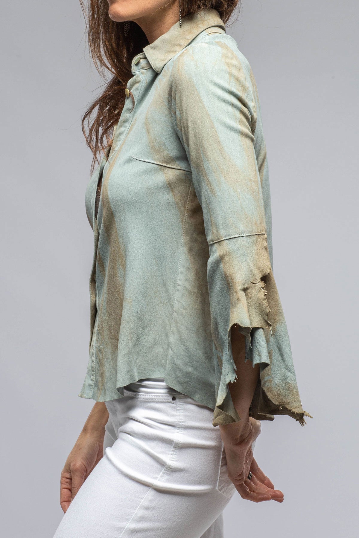 Enchantment Flamenco Sleeve Leather Shirt