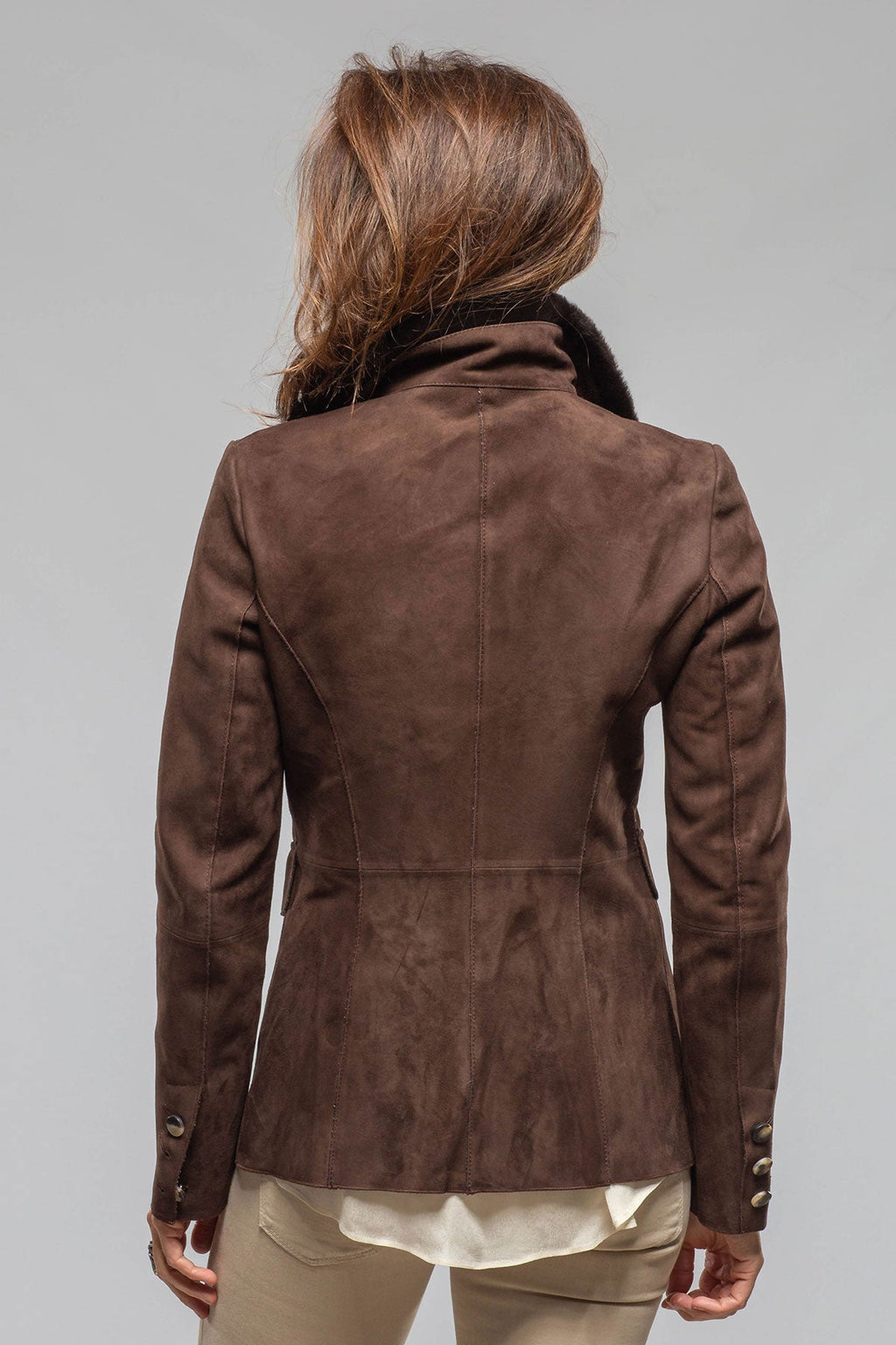 Federica Suede Blazer In Chocolate