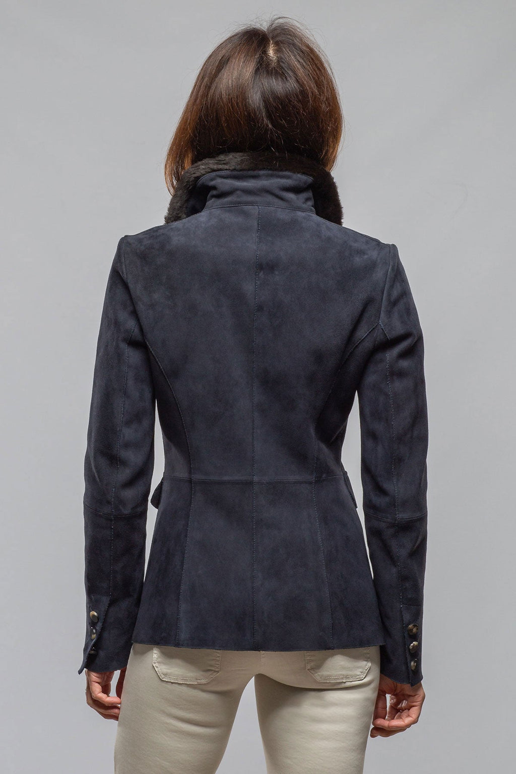 Federica Suede Blazer In Navy
