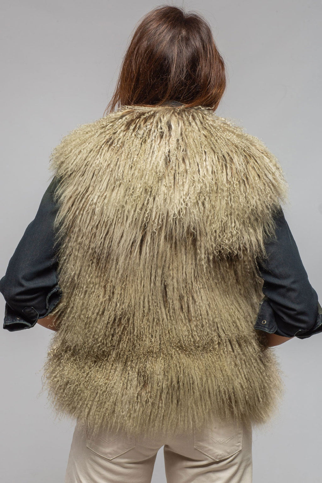 Kazakh Reversible Mongolian Shearling Vest