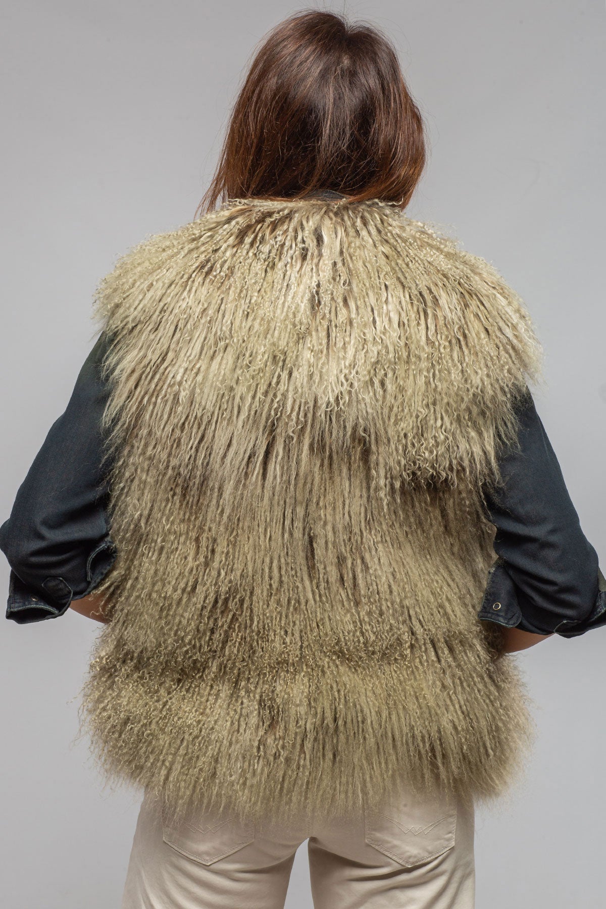 Kazakh Reversible Mongolian Shearling Vest