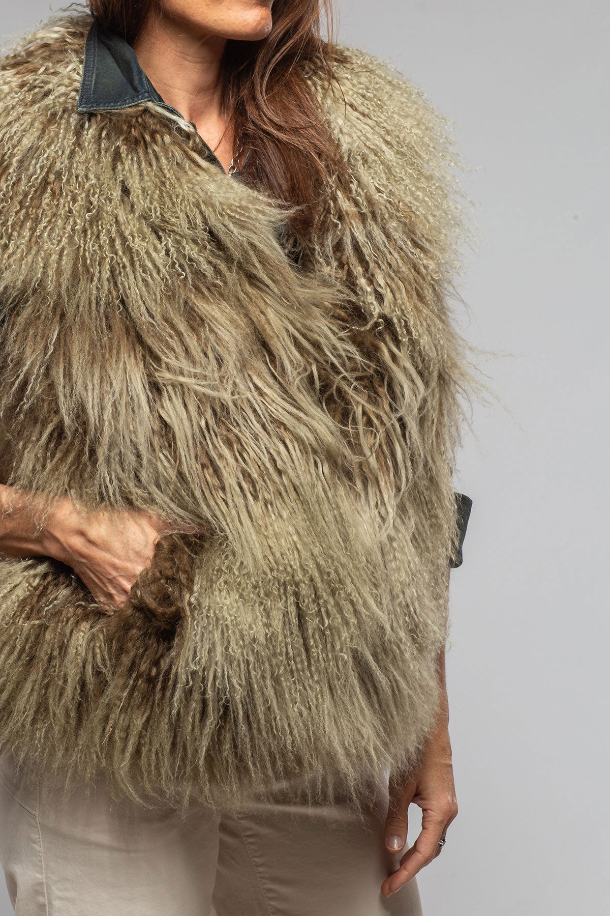 Kazakh Reversible Mongolian Shearling Vest