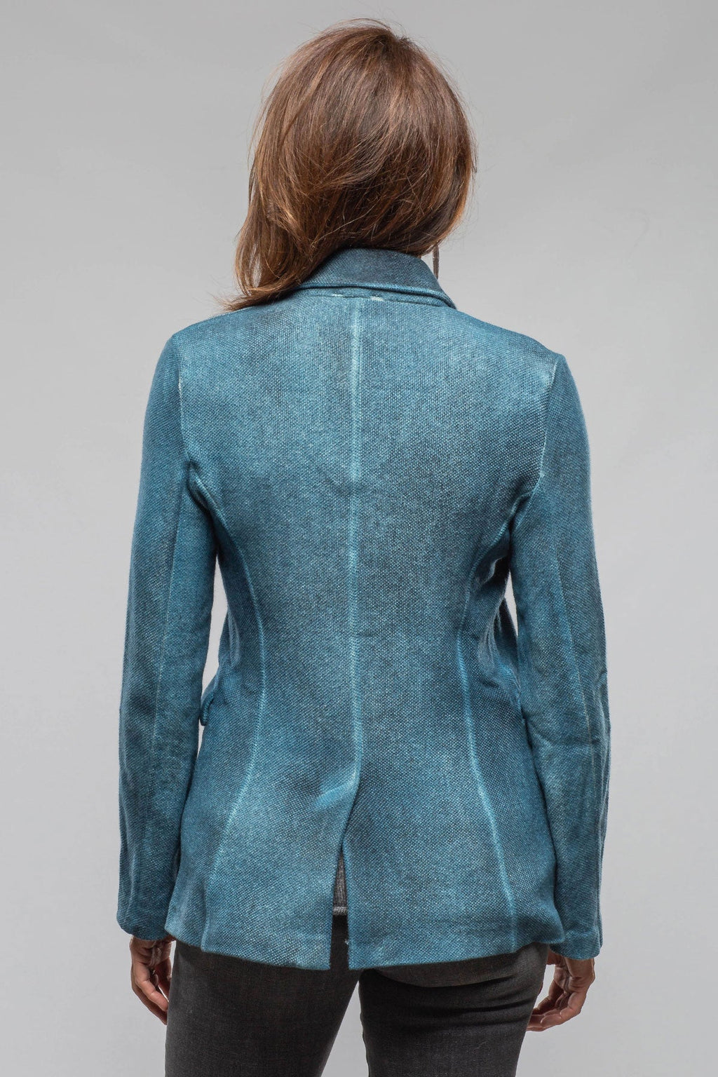 Borgo Painted Blazer In Dark Water