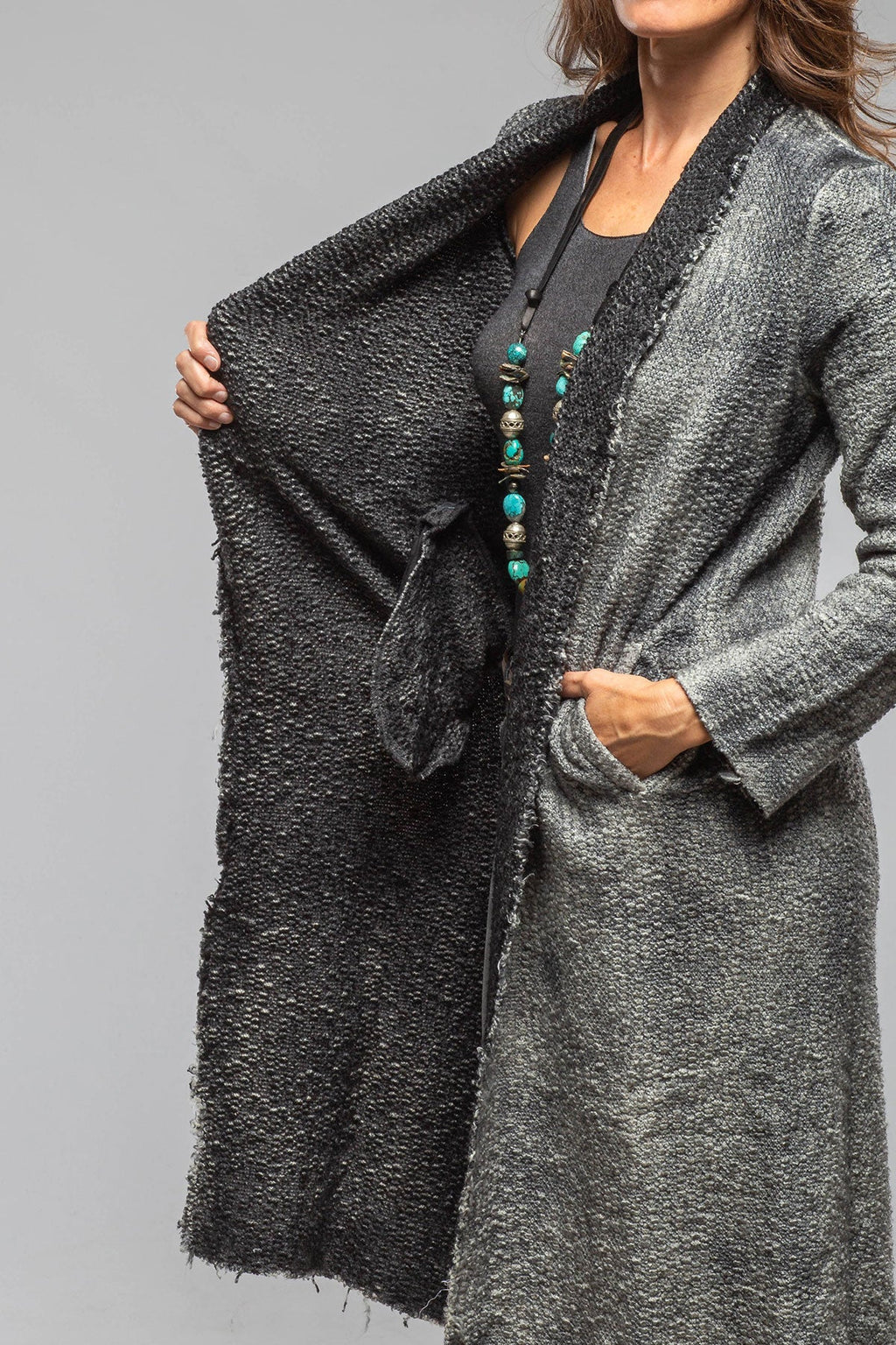 Calla Boucle Sweater Coat In Husky