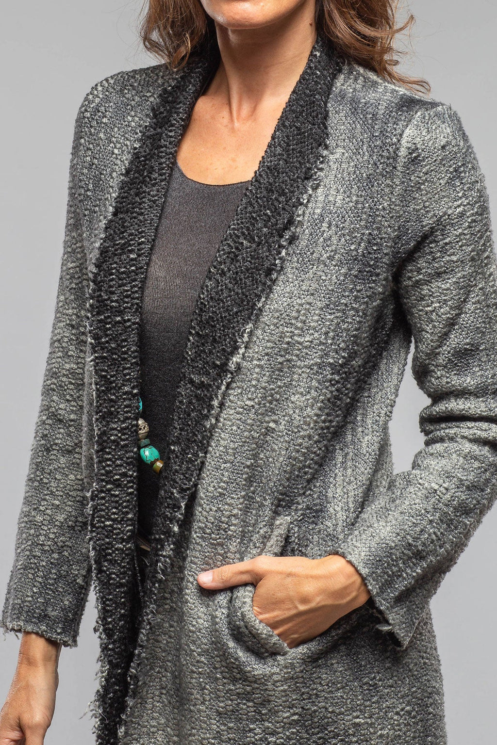 Calla Boucle Sweater Coat In Husky