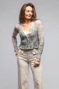 Daisy Cropped Cardigan In Walnut