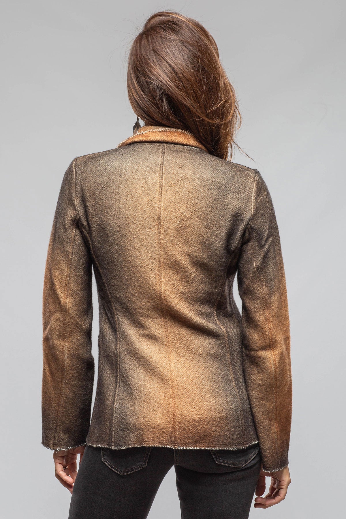 Davi Raw Edge Painted Blazer In Antelope
