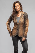 Davi Raw Edge Painted Blazer In Antelope