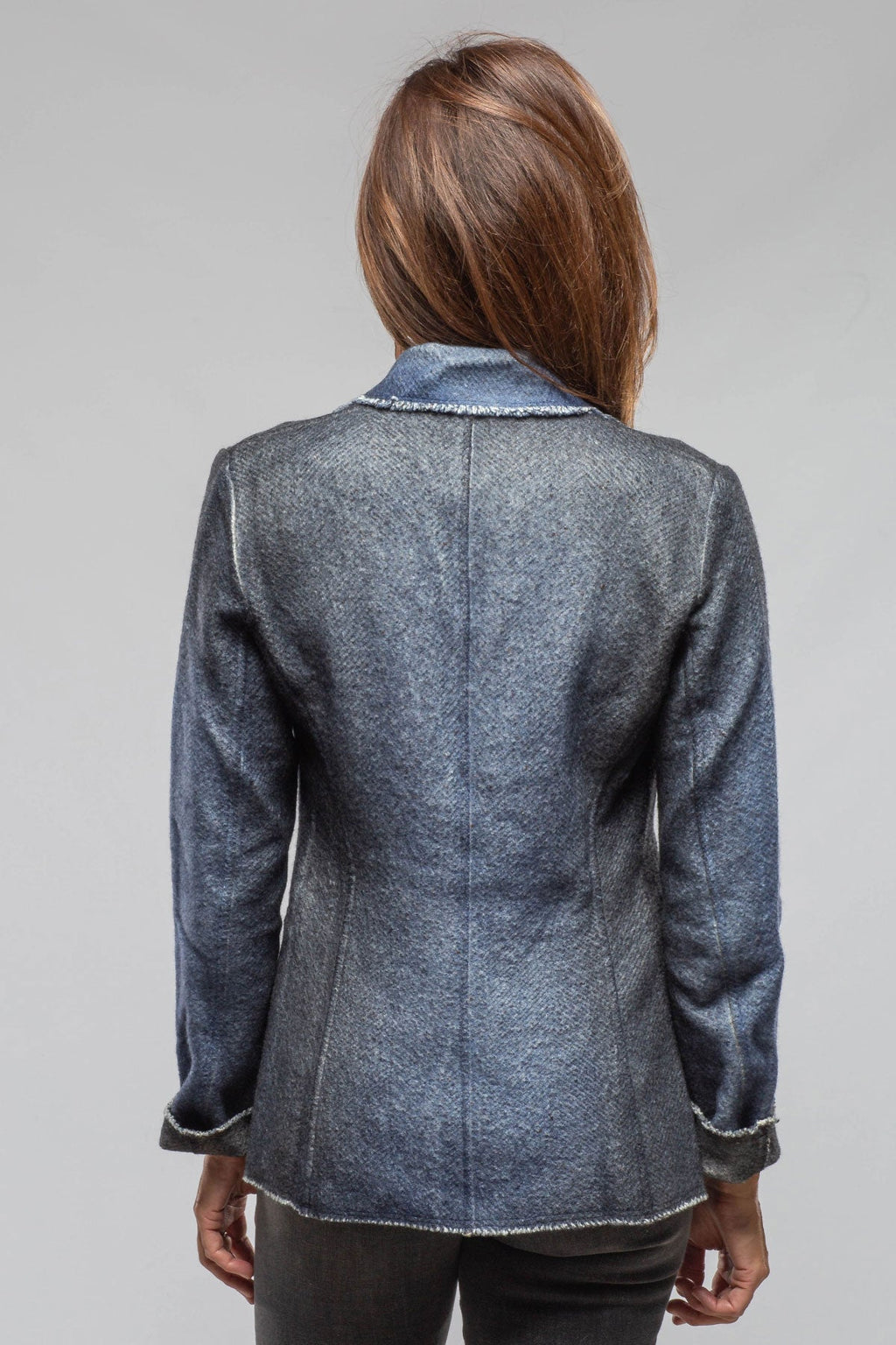 Davi Raw Edge Painted Blazer In Midnight