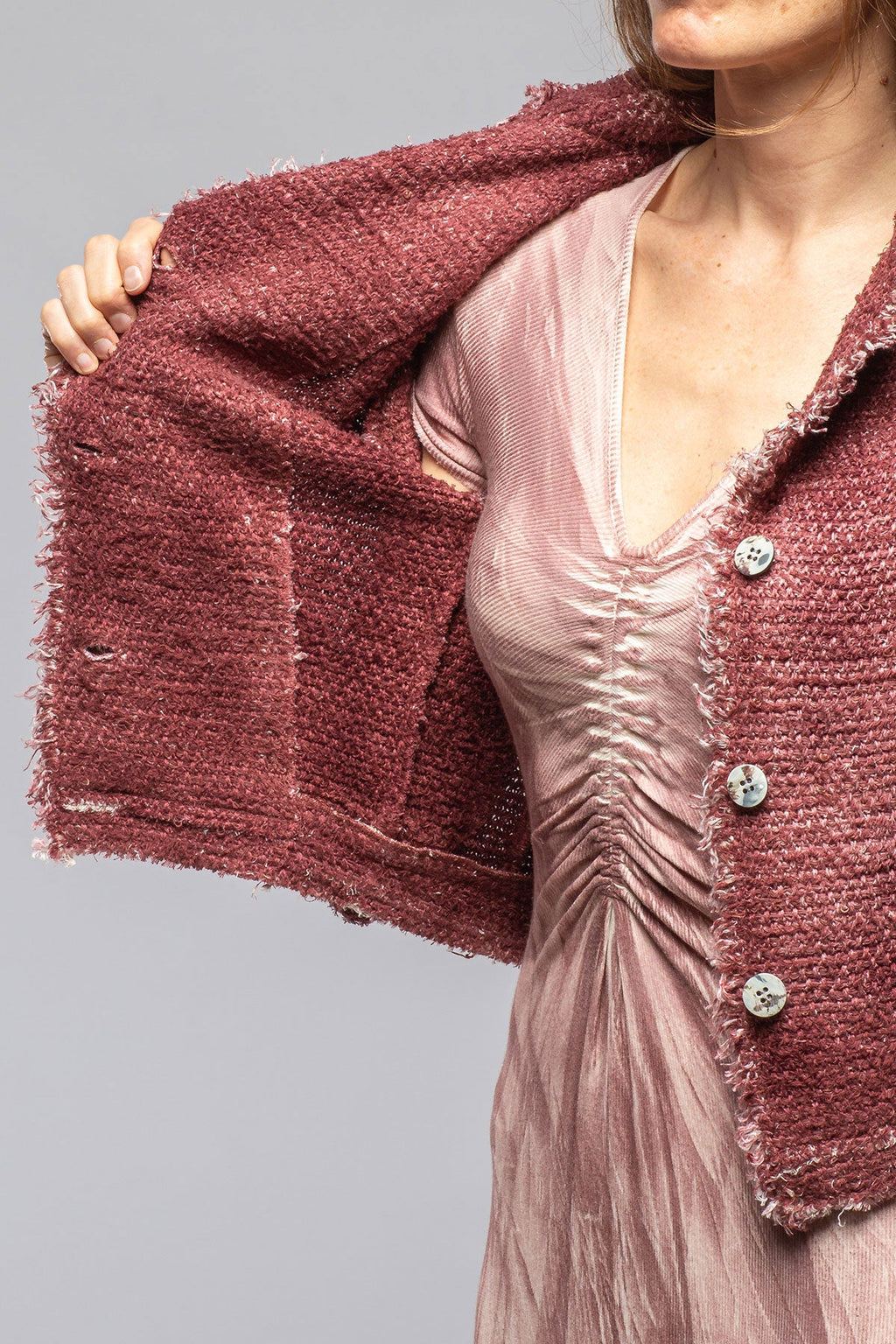 Evola Cropped Jacket In Agate