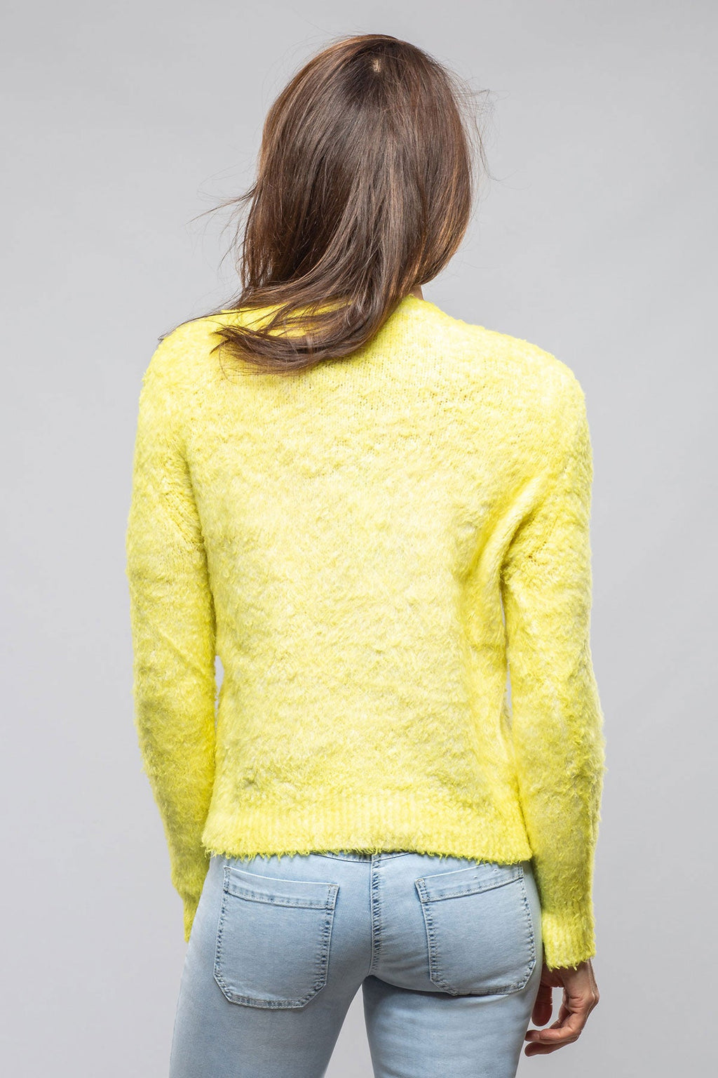 Fuzzy Brushed Cotton Sweater In Fluorescent