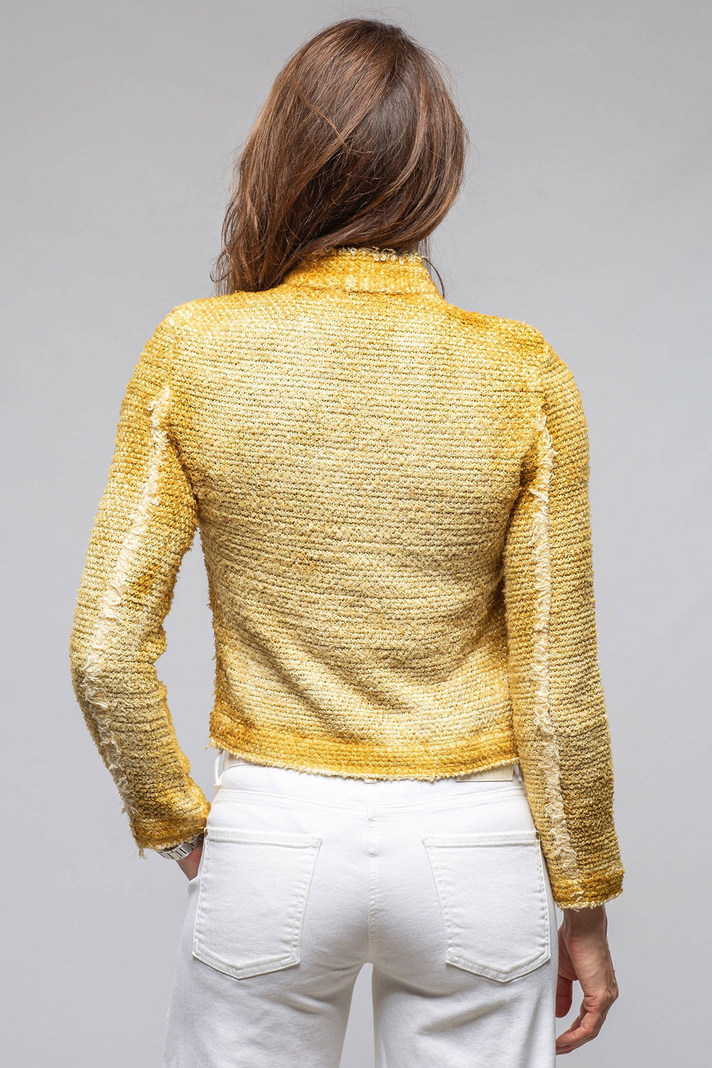 Olette Stitch Knit Jacket In Pepita