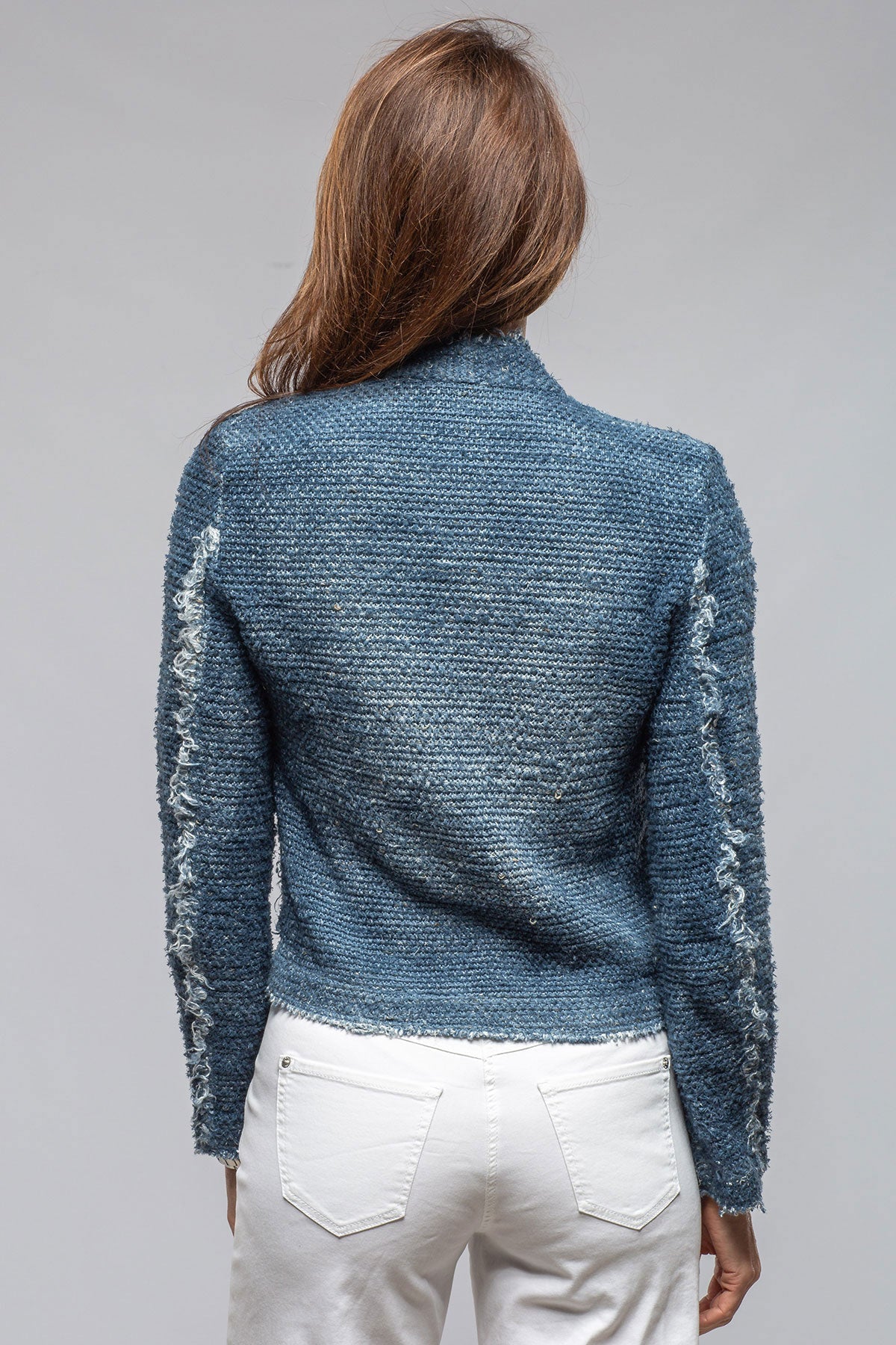 Olette Stitch Knit Jacket In Titanium