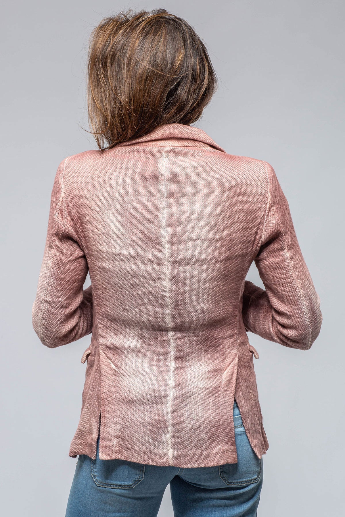 Pami Washed Hand Painted Blazer  In English Rose