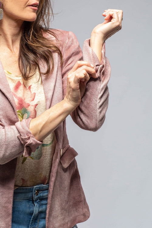Pami Washed Hand Painted Blazer  In English Rose