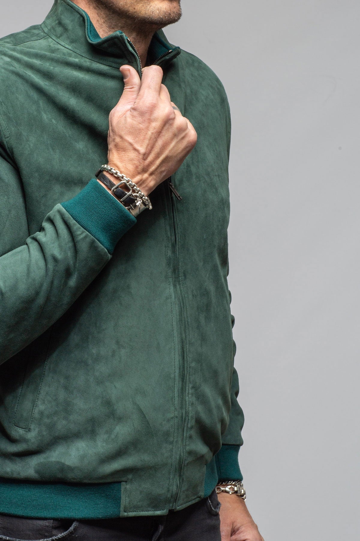 Barnes Suede Baseball Jacket