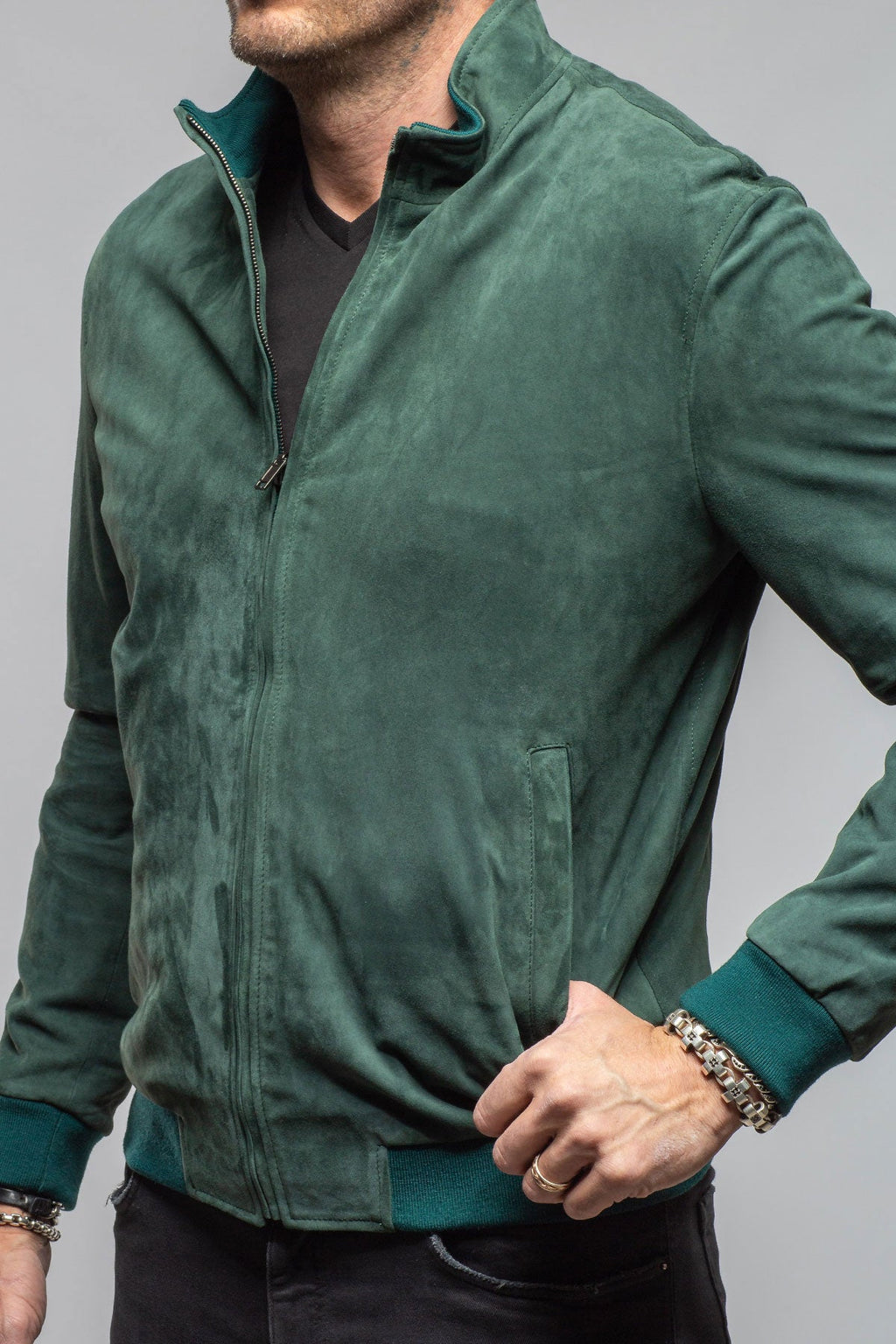 Barnes Suede Baseball Jacket