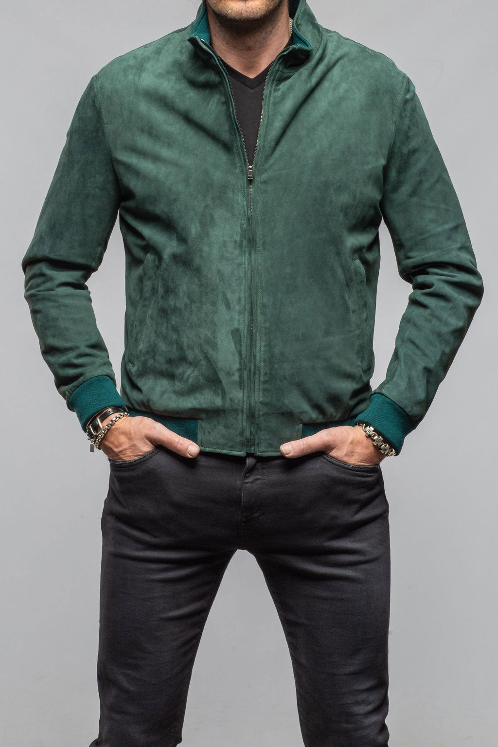 Barnes Suede Baseball Jacket