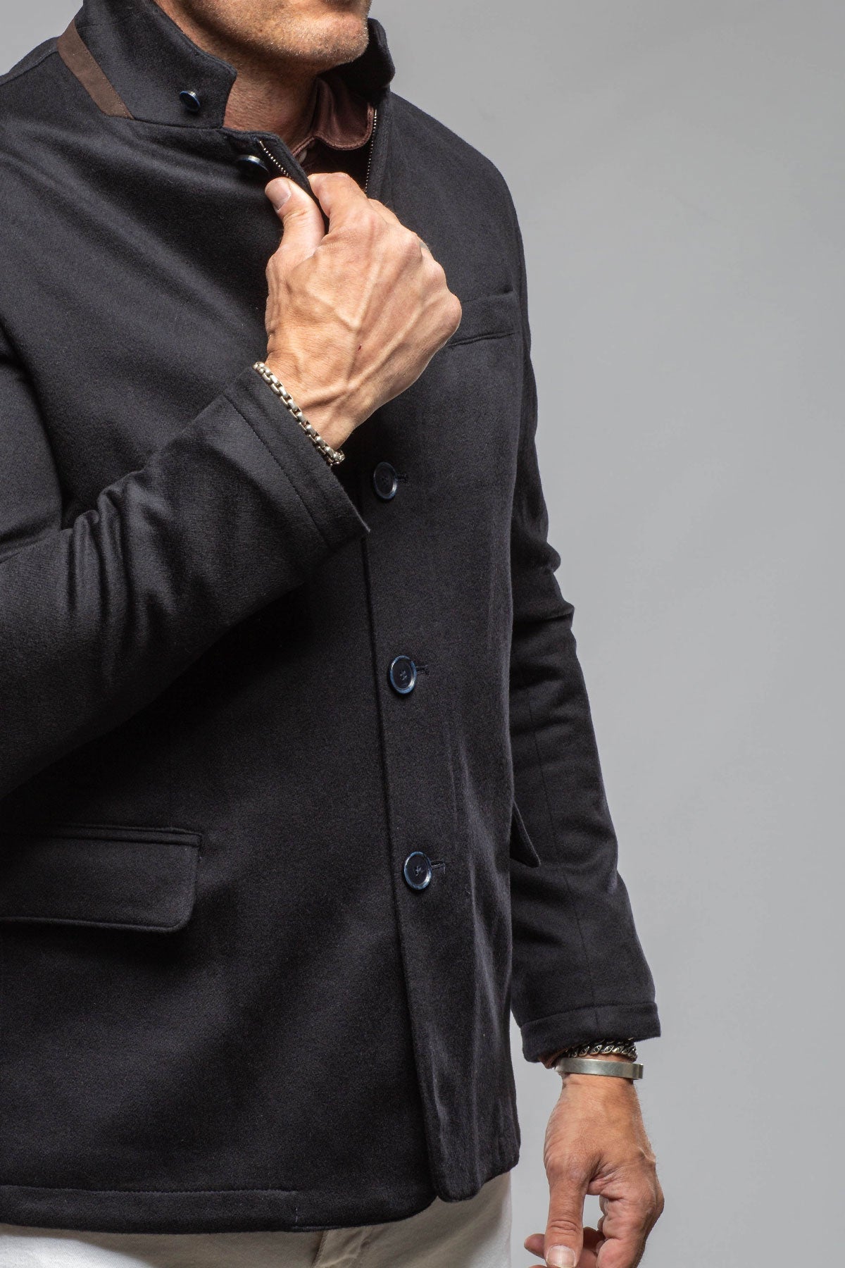 Bridgerton Cashmere Gentleman Jacket In Dark Navy