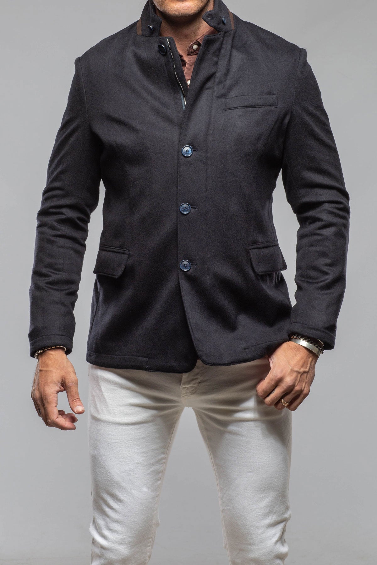 Bridgerton Cashmere Gentleman Jacket In Dark Navy