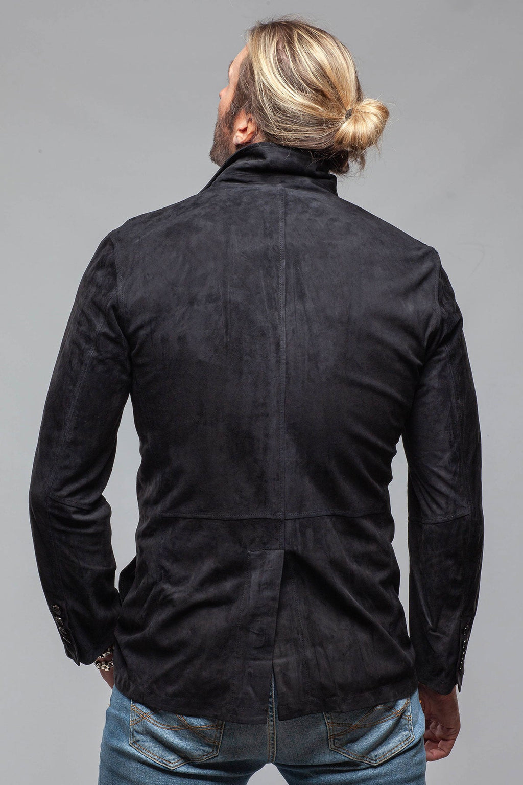 Cassidy Suede Blazer In Oltremare