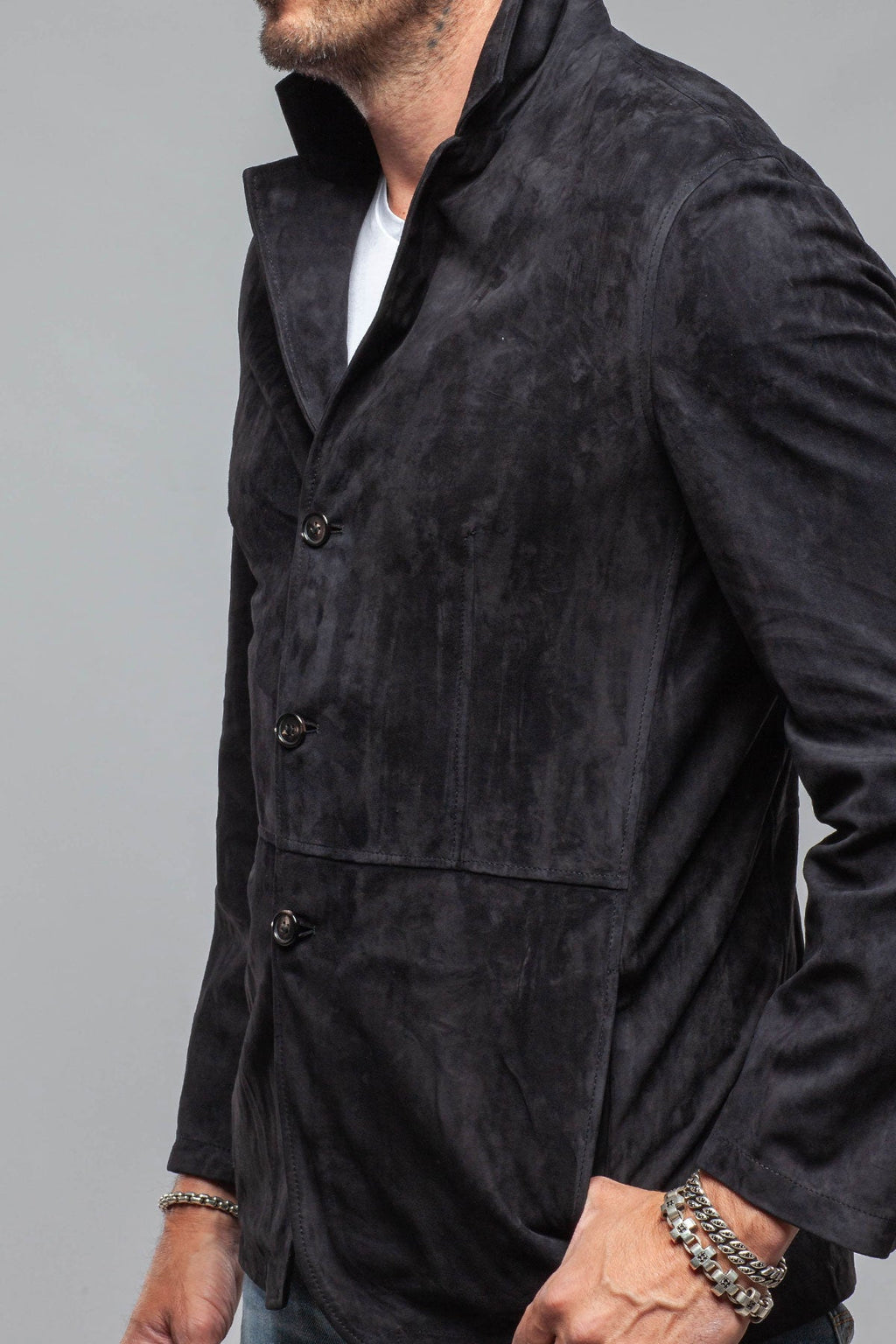 Cassidy Suede Blazer In Oltremare