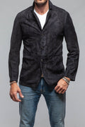 Cassidy Suede Blazer In Oltremare