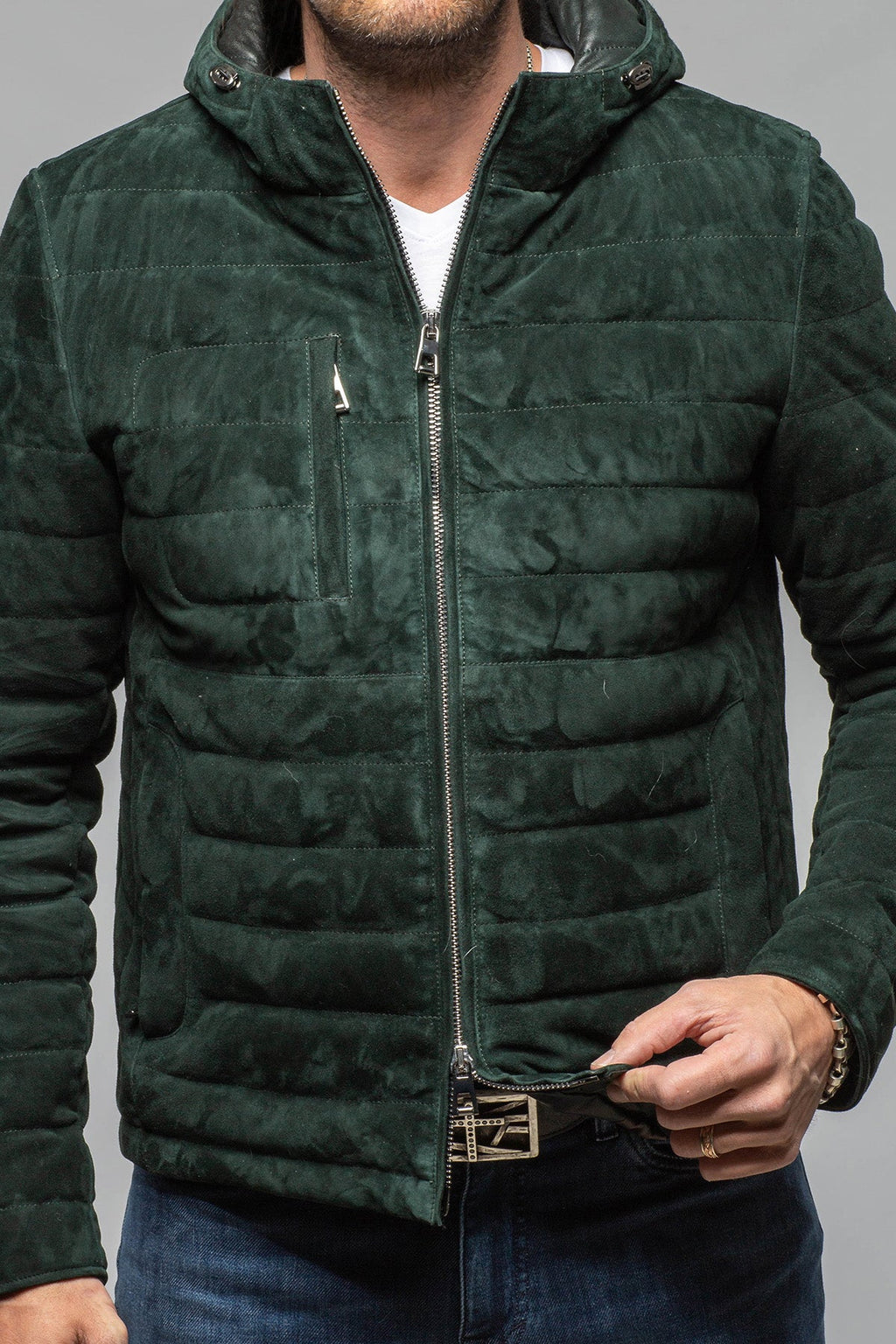 Cheyenne Suede Puffer Jacket