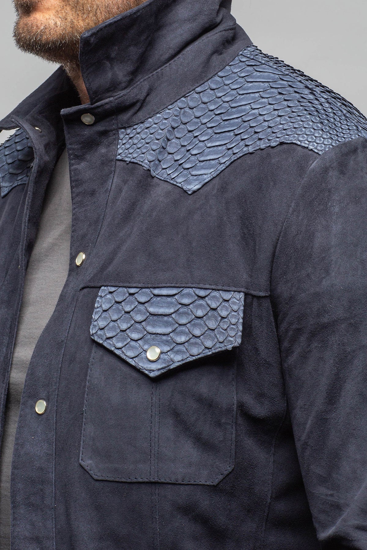 Duke Cashmere/Python Snap Shirt