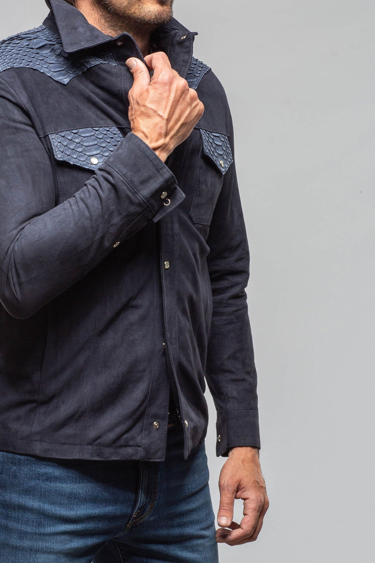 Duke Cashmere/Python Snap Shirt