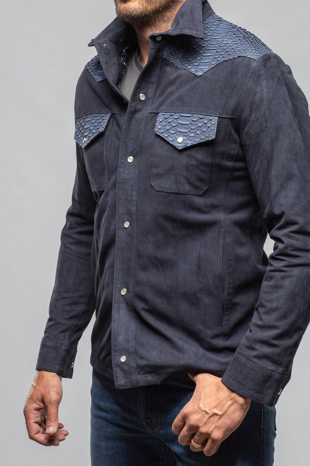 Duke Cashmere/Python Snap Shirt